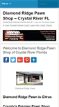 Mobile Screenshot of diamondridgepawn.com